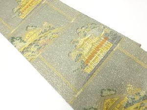 リサイクル　古都名所金閣寺模様織出し袋帯